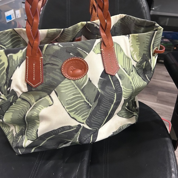 Dooney & Bourke Leaf Pattern Tote with Brown Accents - Picture 11 of 13